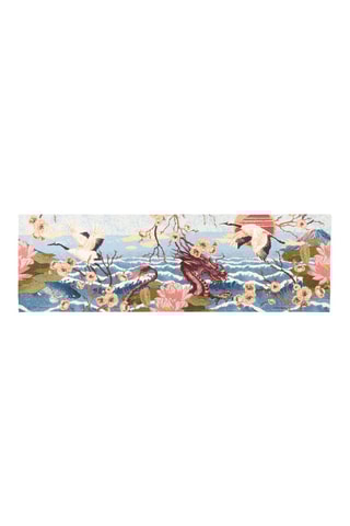 Vloerkleed - Kobaltblauw en Wit - 55 x 180 cm