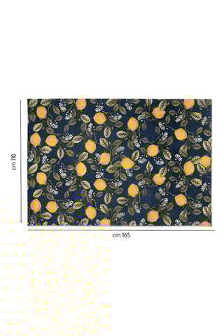 Vloerkleed - Pauwblauw - 165 x 110 cm