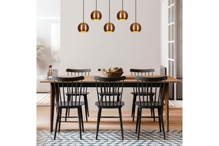 Hanglamp Sivani - Bruin en Zwart - 5 x 40 W