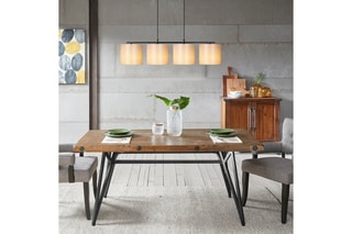 Hanglamp Valiz - Zwart en Crèmekleurig - 4 x 100 W