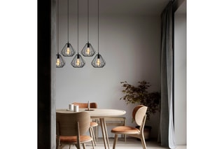 Hanglamp Diamond - Zwart - 5 x 100 W