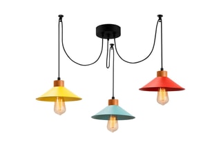 Handlamp Manavgat - Zwart en Koperkleurig - 3 x 100 W