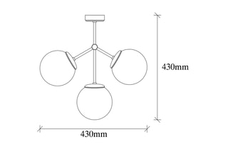 Hanglamp - Goudkleurig - 3 x 40 W