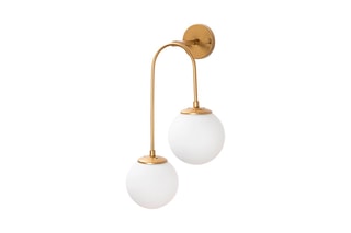 Wandlamp Jewel - Goudkleurig en Wit - 2 x 15 W