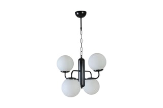 Hanglamp Pekin 4 - Zwart en Wit - 4 x 60 W
