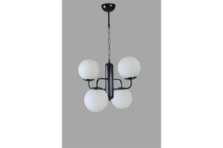 Hanglamp Pekin 4 - Zwart en Wit - 4 x 60 W