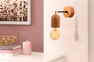 Houten Wandlamp Datca - Naturel - 40 W