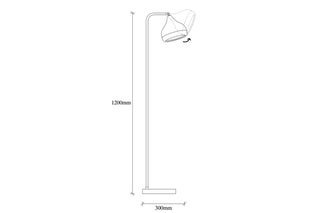 Staanlamp Yildo - Wit en Goudkleurig - 40 W - 120 cm