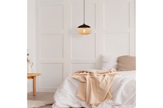 Hanglamp Camini - Zwart en Honingkleurig - 100 W