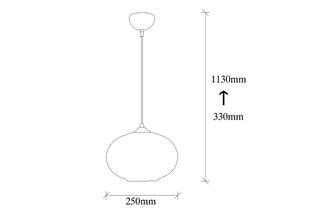 Hanglamp Camini - Zwart en Honingkleurig - 100 W