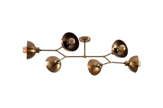 Hanglamp Dram - Goudkleurig - 6 x 60 W