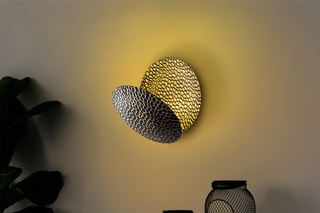 Aplique LED Yosma - Preto e dourado