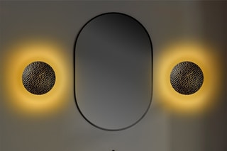 Aplique LED Yosma - Preto e dourado