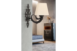 Wandlamp Lily - Beige en Zwart - 40 W