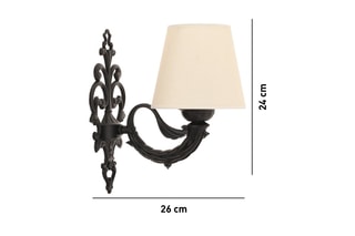 Wandlamp Lily - Beige en Zwart - 40 W