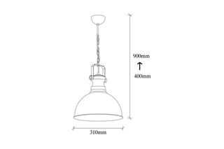 Hanglamp Saglam - Goudkleurig - 100 W