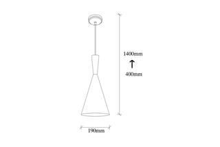 Hanglamp Elmas - Zwart en Rood - 40 W