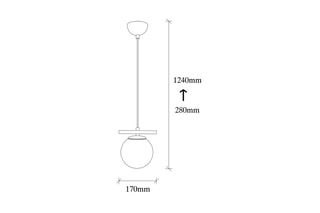 Hanglamp Uzüm Zwart - 100 W
