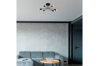 Plafondlamp Sparrow Zwart - 6 x 40 W