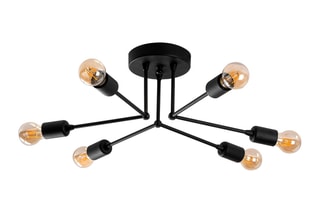 Plafondlamp Sparrow Zwart - 6 x 40 W