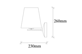 Wandlamp Profil - Zwart en Beige - 40 W