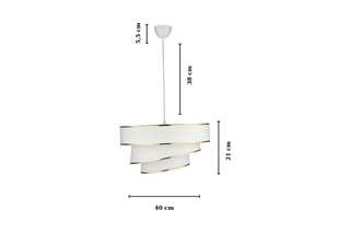 Hanglamp - Wit en Goudkleurig - 40 W