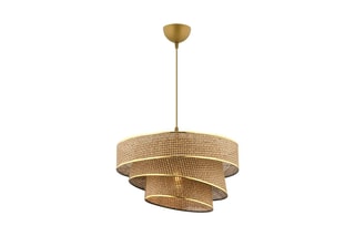 Candeeiro suspenso Couper Hazeran - Bege e dourado