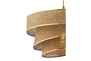 Candeeiro suspenso Couper Hazeran - Bege e dourado