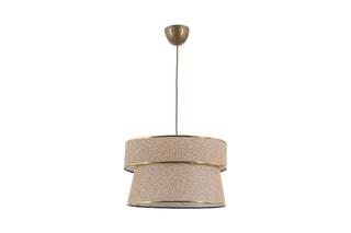 Hanglamp - Beige en Goudkleurig - 45 - 60 W