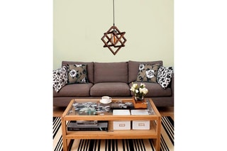 Houten Hanglamp Berlin - Bruin en Zwart - 60 W