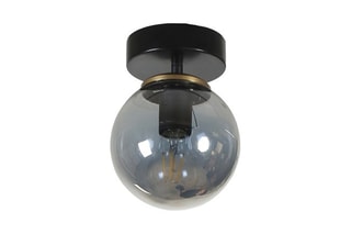 Plafondlamp - Zwart en Amberkleurig - 60 W