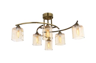 Plafondlamp - Goudkleurig - 6 x 4 W -