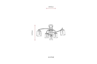 Plafondlamp - Goudkleurig - 6 x 4 W -