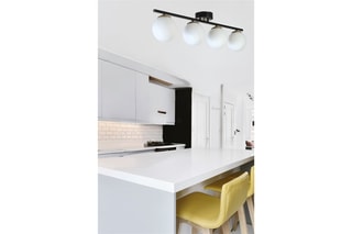 Candeeiro de teto Yeni Can - Branco e preto
