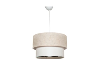 Hanglamp Corbeu - Crèmekleurig en Wit - 45-60 W