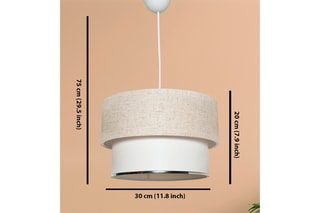 Hanglamp Corbeu - Crèmekleurig en Wit - 45-60 W