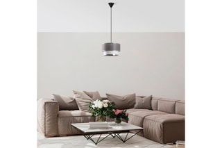 Hanglamp Cake - Grijs en Zilverkleurig - 40 W