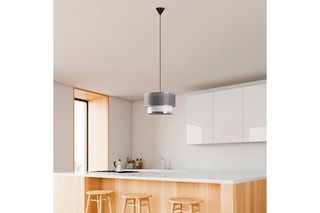 Hanglamp Cake - Grijs en Zilverkleurig - 40 W