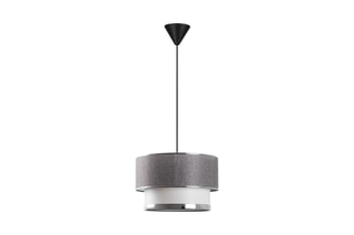Hanglamp Cake - Grijs en Zilverkleurig - 40 W