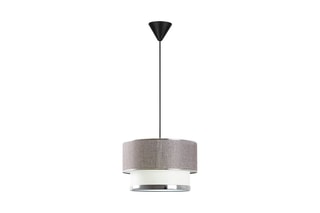 Hanglamp Cake - Grijs en Zilverkleurig - 40 W