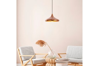 Candeeiro suspenso Barek - Dourado e cobre