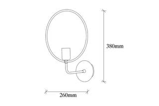 Aplique de parede Circle Preto