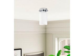 Plafonlamp Balcova - Zilverkleurig en Wit - 40 W