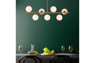 hanglamp Fazli - Goudkleurig - 7 x 40 W