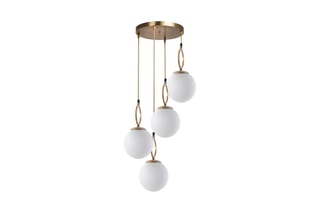 Hanglamp Morino - Wit en Goudkleurig - 4 x 60 W