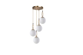 Hanglamp Morino - Wit en Goudkleurig - 4 x 60 W