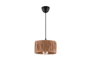 Candeeiro suspenso - Natural e preto