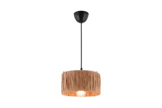 Candeeiro suspenso - Natural e preto