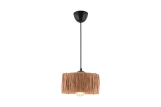Candeeiro suspenso - Natural e preto