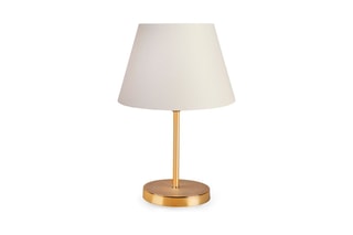 Candeeiro de mesa Ayd Bege e dourado